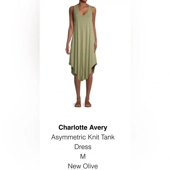 Charlotte Avery Green Sleeveless Dress. Medium. Bundle 4 Deals! - Picture 2 of 15
